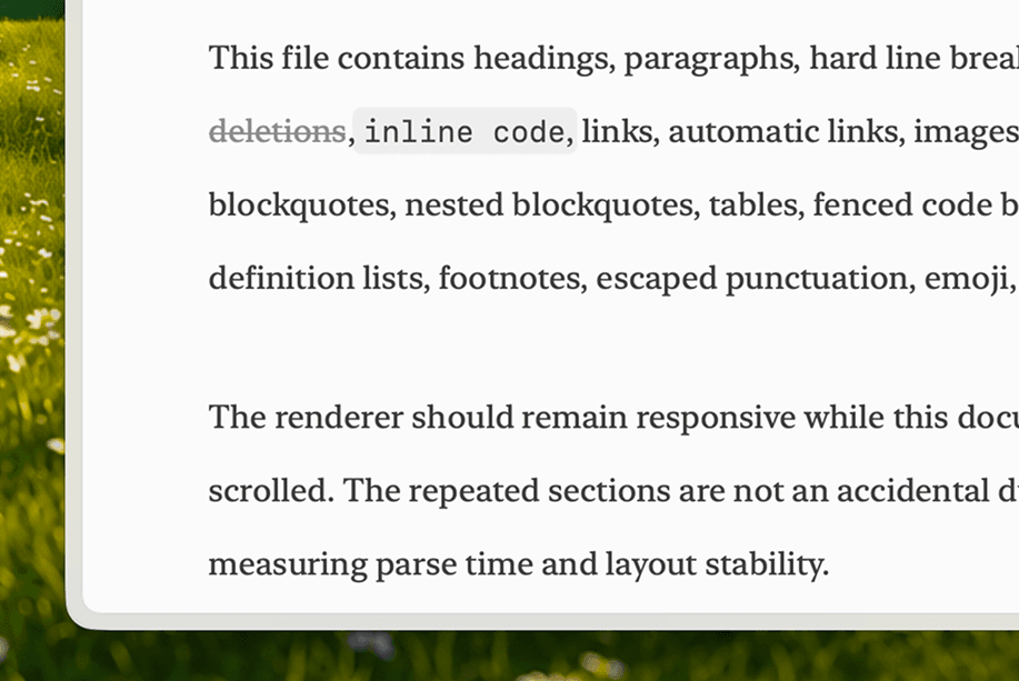 A long Markdown document set in a serif font