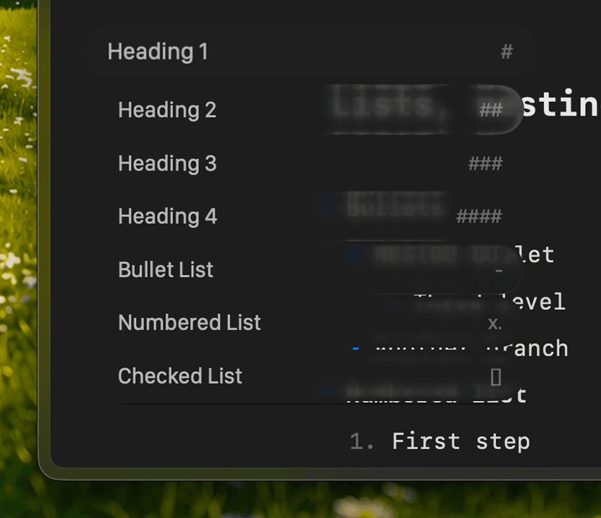 Appearance and typography controls, view 4